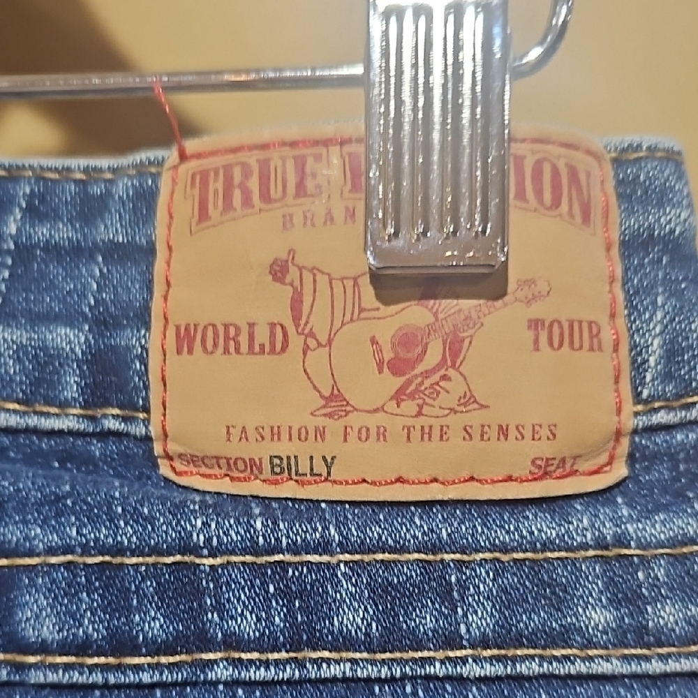 True Religion Blue Straight Leg Jeans Classic Style BILLY - Picture 4 of 9